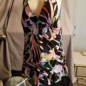 One piece ladies swim suit with skirt